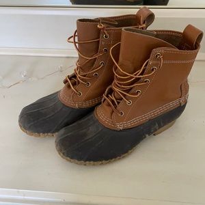LL Bean Boots (8 inch). Tan/brown color way.